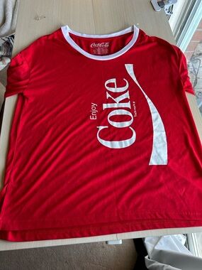 Coca-Cola Red Shirt with White Collar and Logo